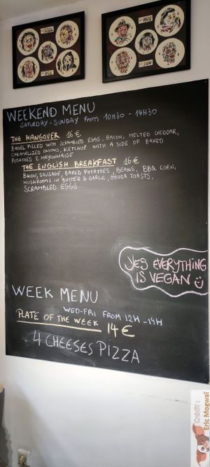 Brunch menu at Lucifer Lives in Brussels