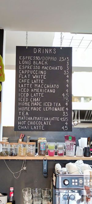 Coffee choice at Lucifer Lives in Brussels