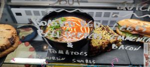 Soup and quiche at Lucifer Lives in Brussels