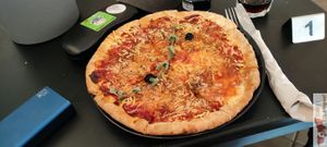 Pizza 4 cheezes at Lucifer Lives in Brussels