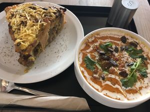 Chicken pie and soup at Lucifer Lives in Brussels