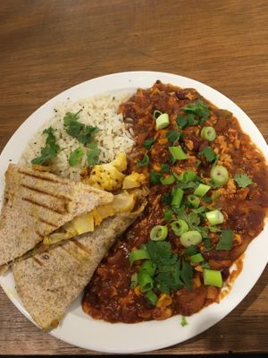 Chili sin carne with cauliflower tacos  at Lucifer Lives in Brussels