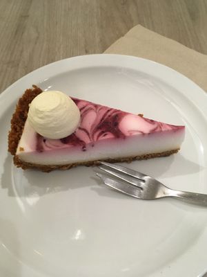 Vegan cheese cake🥰  at Lucifer Lives in Brussels