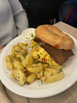 The brunch bagel  at Lucifer Lives in Brussels