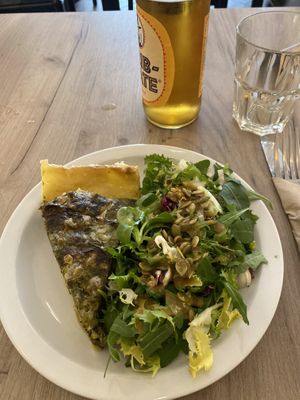 Spinach & Feta Quiche with Salat   at Lucifer Lives in Brussels