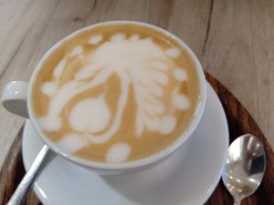 Flat white at Lucifer Lives in Brussels