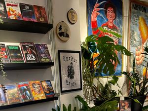 Nice eighties interior at Lucifer Lives in Brussels