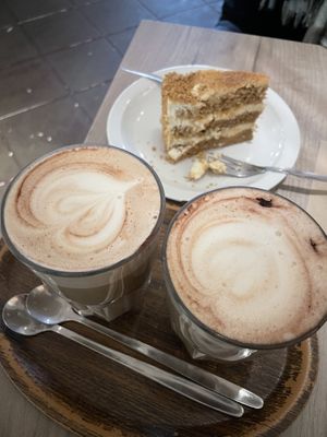 Chai spiced layer cake 💚  at Lucifer Lives in Brussels