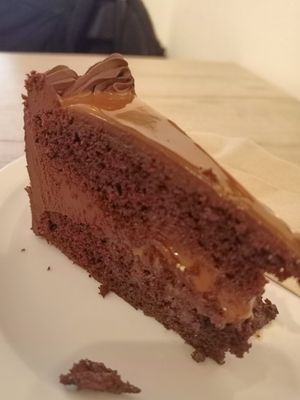 Choco salted caramel cake at Lucifer Lives in Brussels