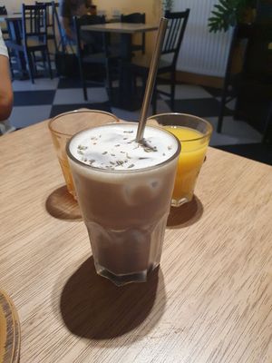 Lavender latte at Lucifer Lives in Brussels