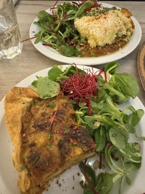 Shepherds pie and bacon quiche   at Lucifer Lives in Brussels