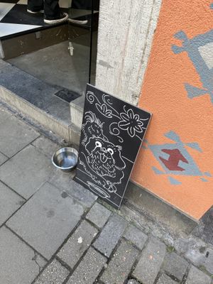 Outside dog-friendly   at Lucifer Lives in Brussels