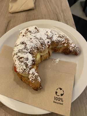 Cream croissant (with raspberries) 10/10  at Lucifer Lives in Brussels