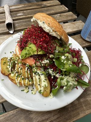 Breakfast Bagel  at Lucifer Lives in Brussels