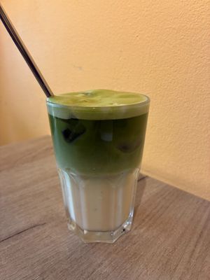 Orange blossom matcha at Lucifer Lives in Brussels