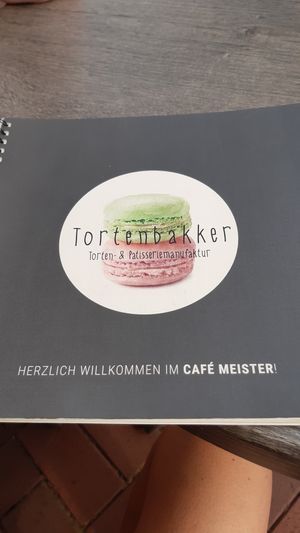 Speisekarte at Tortenbakker im Café Meister in Bad Bevensen