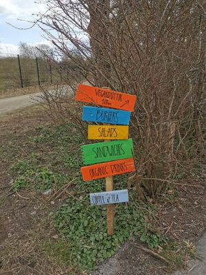 Follow this sign at VeganDóttir in Aalborg