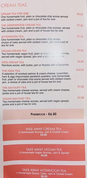 Vegan cream tea options on here at The Greenwood Tree in Lyndhurst