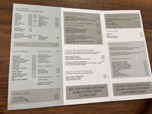 Vegan menu   at The Greenwood Tree in Lyndhurst