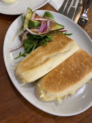 vegan cheese and red onion panini at The Greenwood Tree in Lyndhurst