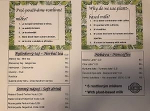 Non-coffee Menu at SĪTÚ Coffee & Tea in Prague