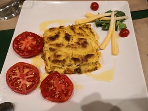 Pastel de choclo & seaweed at Saudade in Pontevedra
