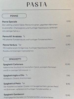 2 pasta options  at Food Lounge Bergedorf in Hamburg