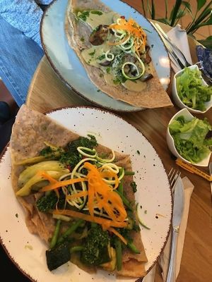 2 vegan gallettes, recommended! at Beb & Bene in Freiburg
