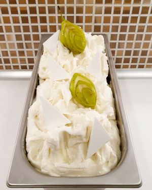 Pear with Feta at Cats & Monsters  in Athens