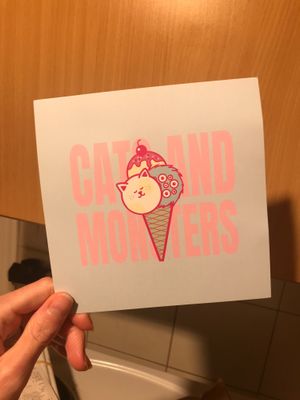 Delivery card at Cats & Monsters  in Athens