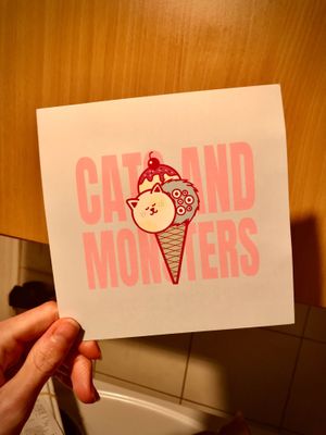 A little card insert with my Wolt delivery! at Cats & Monsters  in Athens