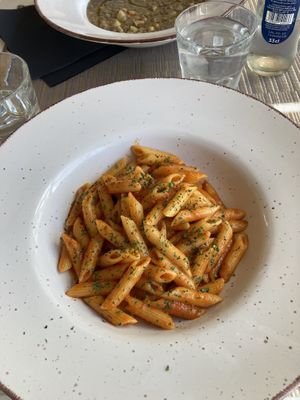 Penne all’arrabbiata   at B-Side Cafe in Fuerteventura