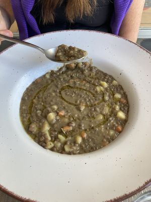 Lentil soup  at B-Side Cafe in Fuerteventura