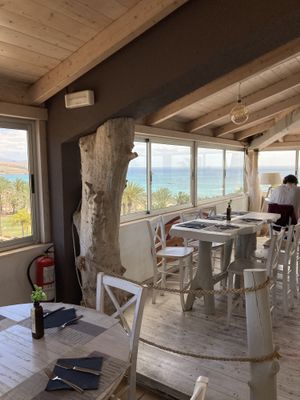 Inside restaurant   at B-Side Cafe in Fuerteventura