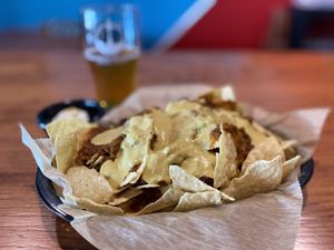Vegan nachos   at Escape Velocity Brewing in Lafayette
