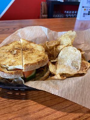 Falafel sandwich   at Escape Velocity Brewing in Lafayette
