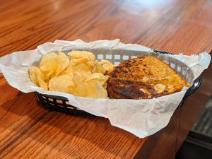 Vegan Grilled Cheese at Escape Velocity Brewing in Lafayette