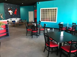 Bright fun environment at Escape Velocity Brewing in Lafayette