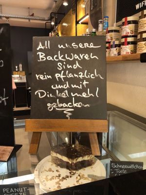 Every cake is vegan at Das Kaff - Bagel Bar & Coffee Salon in Muelheim