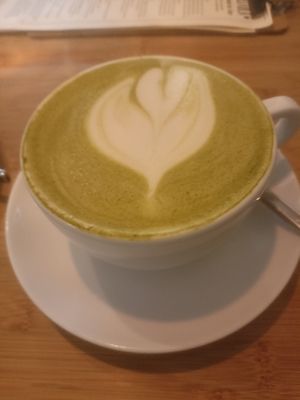 Matcha Latte at Das Kaff - Bagel Bar & Coffee Salon in Muelheim