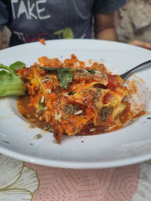 Vegetable lasagna at lokal. in Buckow