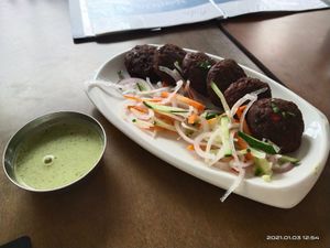 One of the Kebab dish (finely chopped spinach) at Raj Restaurant - Biopolis in Central Singapore