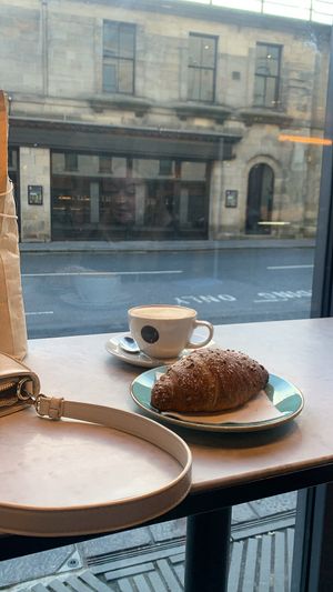 view  at Gordon St Coffee in Edinburgh