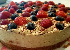 Berry white choc cheesecake at Not Today Seitan in Oswestry