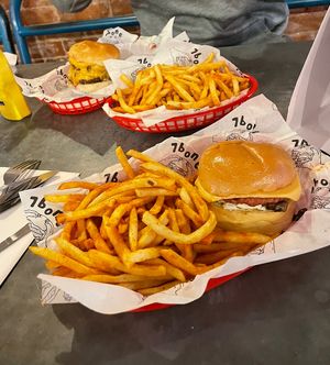 Truffle burger  at 7Bone in Southampton