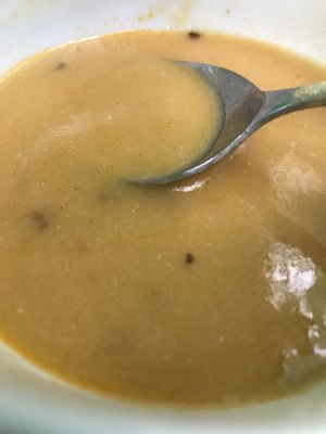 Lentils soup at Tulsi in Barcelona