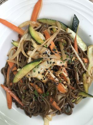 Veggie yakisoba at Tulsi in Barcelona