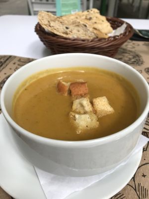Veggi soup at Tulsi in Barcelona
