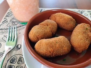 Mushroom croquettes at Tulsi in Barcelona