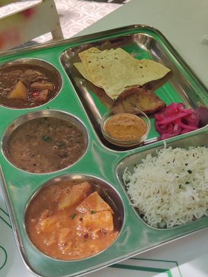 Thali plate. Authentic Indian flavor. at Tulsi in Barcelona